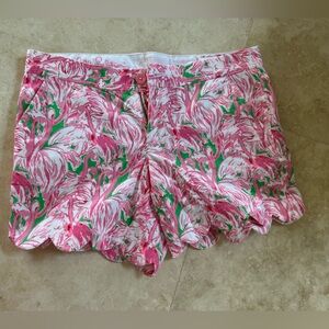 Lilly Pulitzer Pink and Green Floral Women Shorts - 2